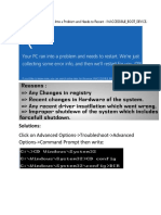 Solutions:: Click On Advanced Options - Troubleshoot - Advanced Options - Command Prompt Then Write