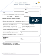 Formulario de solicitud de factibilidad técnica de suministro eléctrico