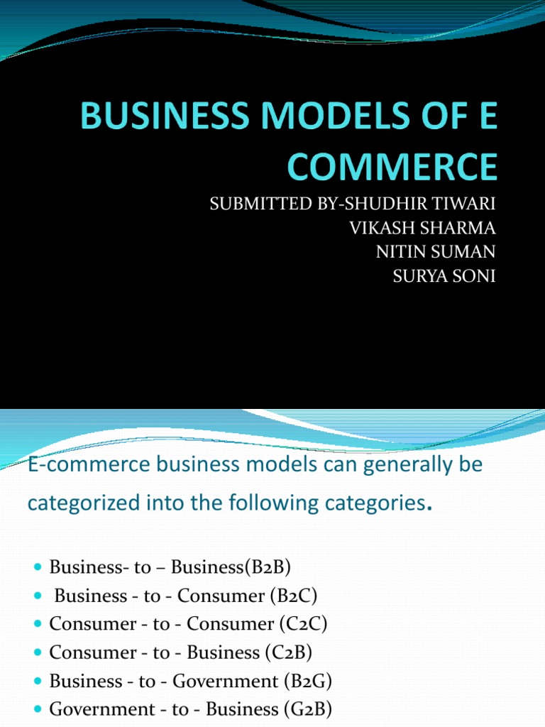 Business Models of e Commerce 1 | PDF | Debit Card | Credit Card