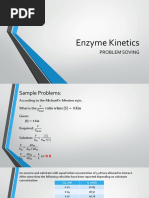 Enzyme Kinetics: Problem Soving