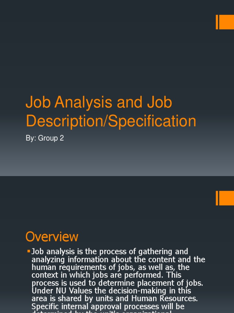 Job Analysis and Job Description PDF Interview Human Resource