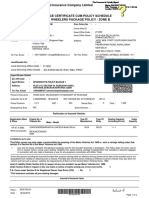 Motor Insurance Certificate for Royal Enfield Bullet 350