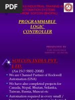 Programmable Logic Controller: Six Weeks Industrial Training in Automation Systems From Sofcon (Bhopal)