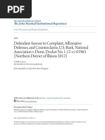 Defendant Answer To Complaint Affirmative Defenses and Counterc PDF