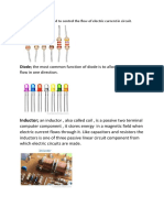 Inductor : Diode The Most Common Function of Diode Is To Allow The Current To