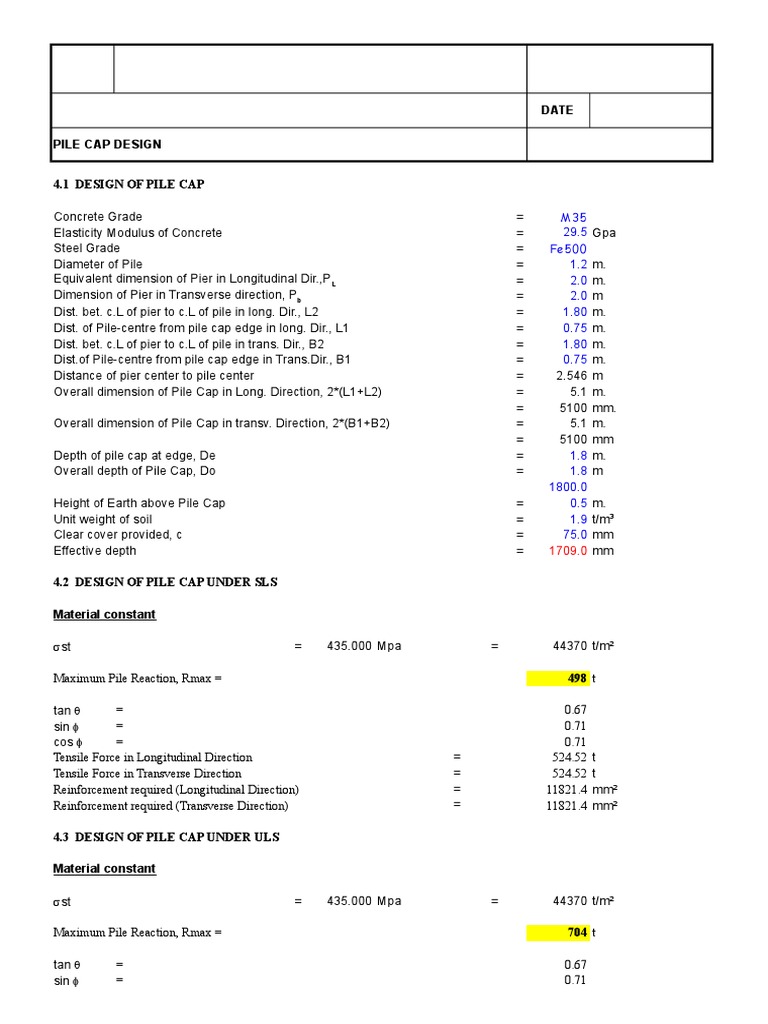 Pile Cap Design Example Pdf Pile Cap Design | Deep Foundation