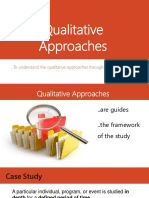 ..To Understand The Qualitative Approaches Through Examples