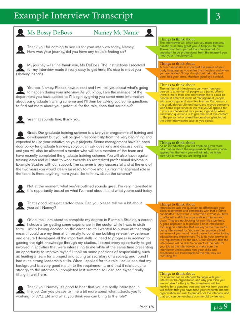 Essex Interview Transcript | PDF | Competence (Human Resources) | Question