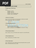 Questions On Tcp/Ip