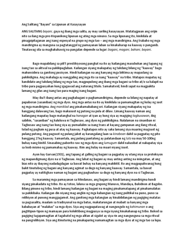 Ang Salitang Bayani Pdf
