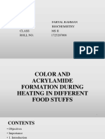 Study of Color and Acrylamide Formation During Heating