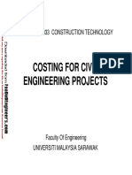 Costing for Civil Engineering Projects
