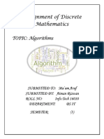 Assignment of Discrete Mathematics: TOPIC: Algorithms