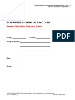 Report Expt. 1 Chemical Reactions