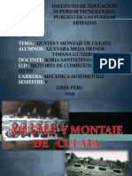 Ajustes y Montaje de Culata