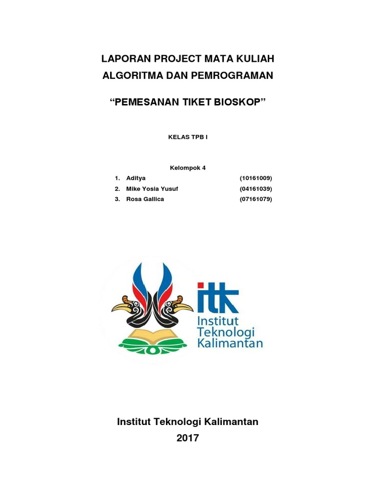 Algoritma Pemesanan Tiket Bioskop | PDF