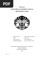 Tugas 5 Weld Metal Solidification & Microstructure