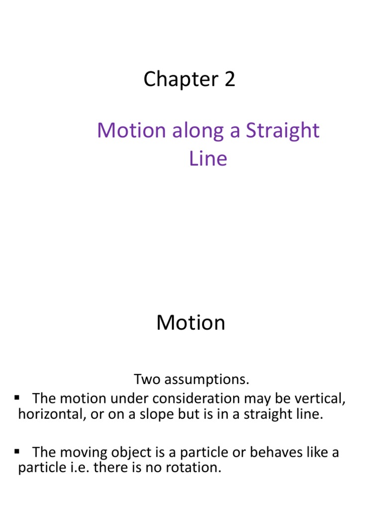 Chapter 2 Motion Part 1 | PDF | Velocity | Acceleration