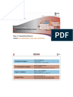 Paper 13: Organizational Behavior: 26, Communication, Nature Types and Barriers