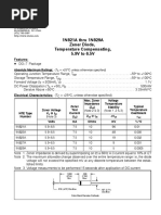 1N821A Thru 1N829A Zener Diode, Temperature Compensating, 5.9V To 6.5V