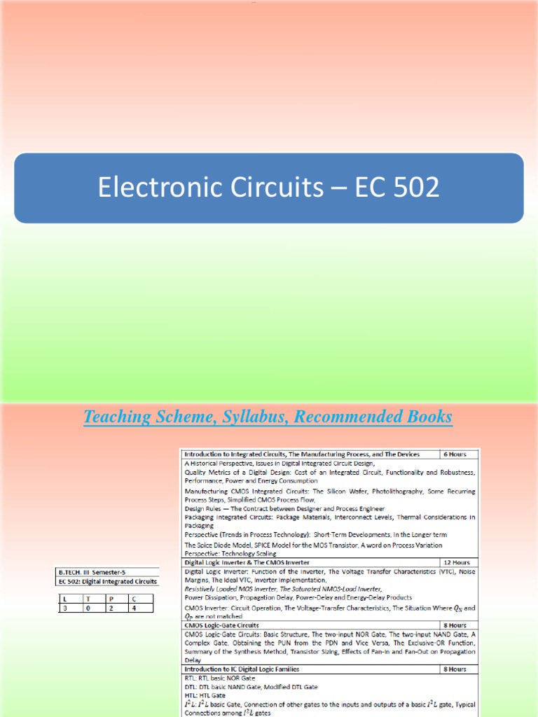 Digital Integrated Circuits PDF Logic Gate Transistor