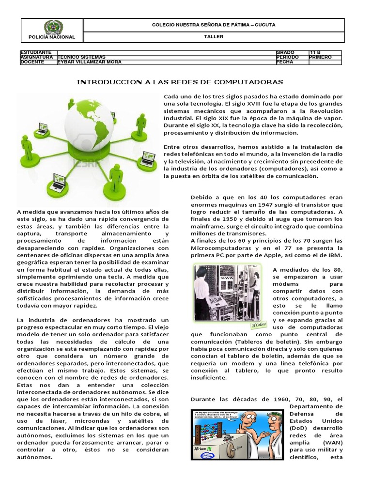 Introducción a las Redes de Computadoras | PDF | Red de computadoras ...
