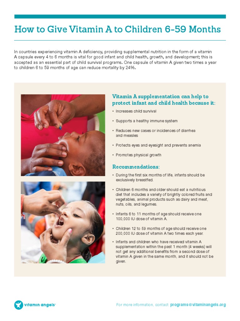 Vitamin A Supplementation for Children | PDF | Vitamin A | Dietary ...