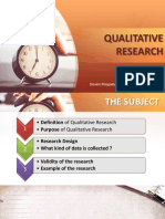 Qualitative Research: Dosen Pengampu: Ayu Rizki Septiana .M.PD