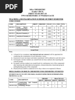 Msc-Chemistry (Under CBCS) FIRST YEAR 2017-18 Two Semesters: 15 Weeks Each