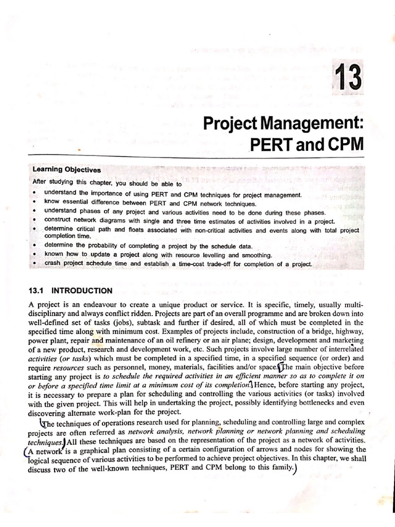 Or Pert & CPM - 20190418164221 | PDF
