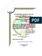 Análisis e Interpretación de Los Estados Financieros de Una Empresa de Pollos