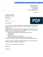 I Am Writing To Express My Interest in Applying For The Civil Engineering Position For Shelter Technical Qualified For The Job