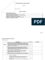 Sterility Testing Lab Audit Checklist: Date: Client Name: Auditors: Site Address