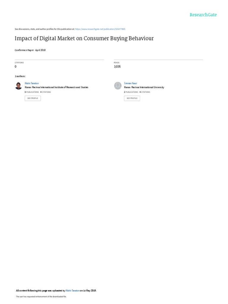 Digital Market's Impact on Consumer Behavior | PDF | Digital Marketing ...
