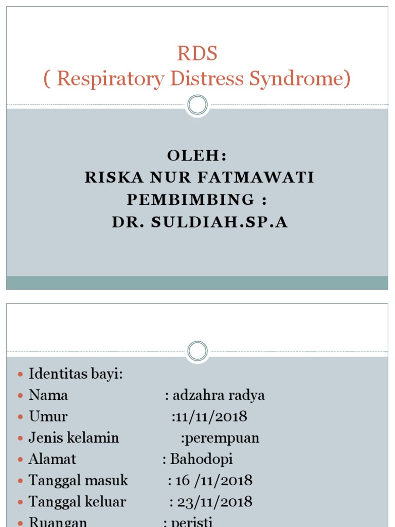 RDS Grade 3 pada Bayi Prematur | PDF