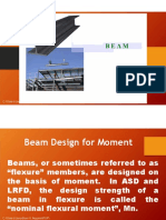 Beam Design and Flexural Moment Calculation