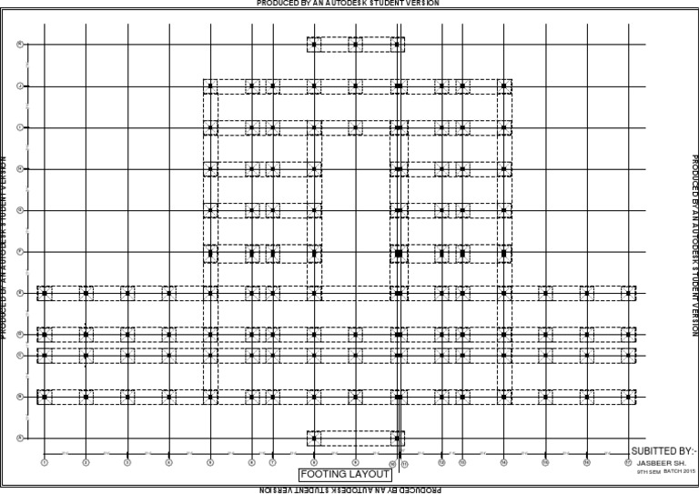 Footing Layout Dimensions and Details | PDF