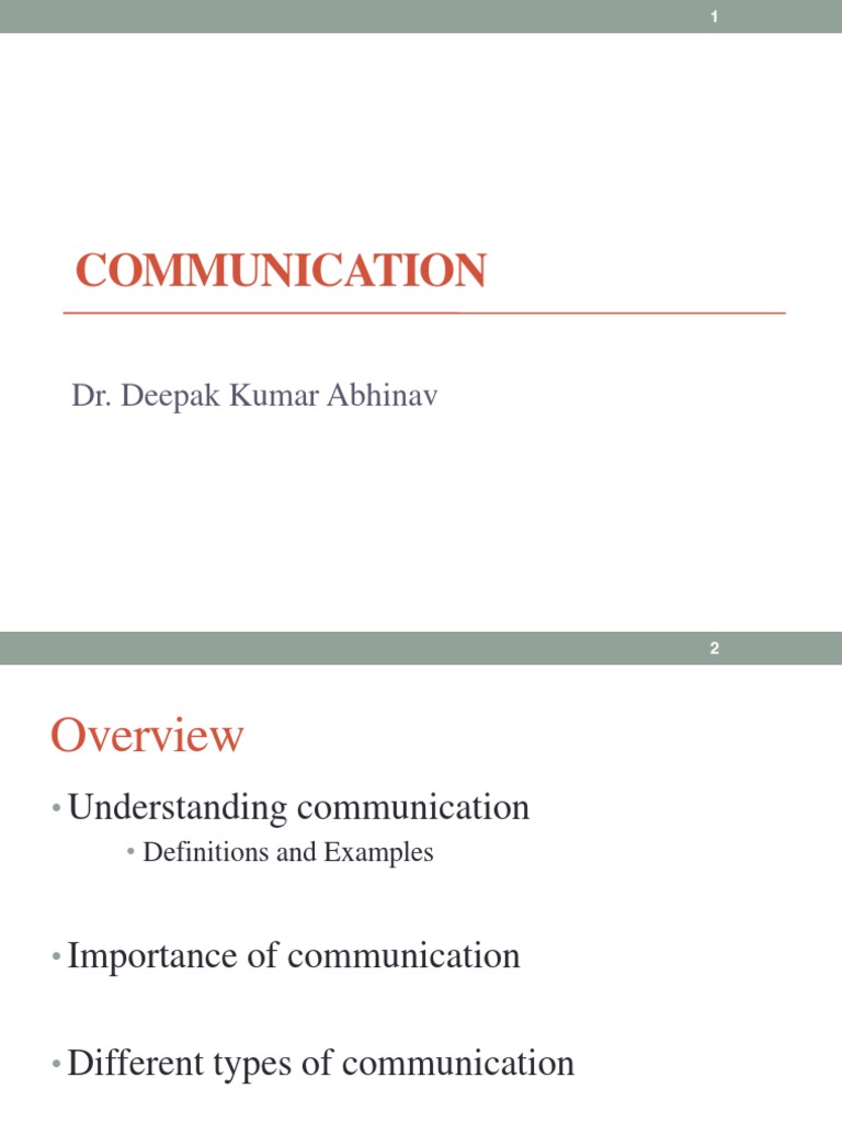Communication ppt-3 PDF | PDF