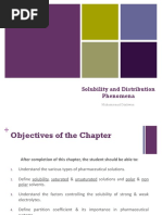 Solubility and Distribution Phenomena