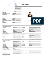 Roll Number:: Application Number Status Benefit Category Personal Data