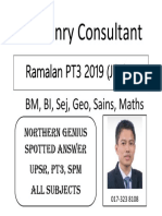 Sir Henry Consultant: Ramalan PT3 2019 (Jilid 2) BM, BI, Sej, Geo, Sains, Maths