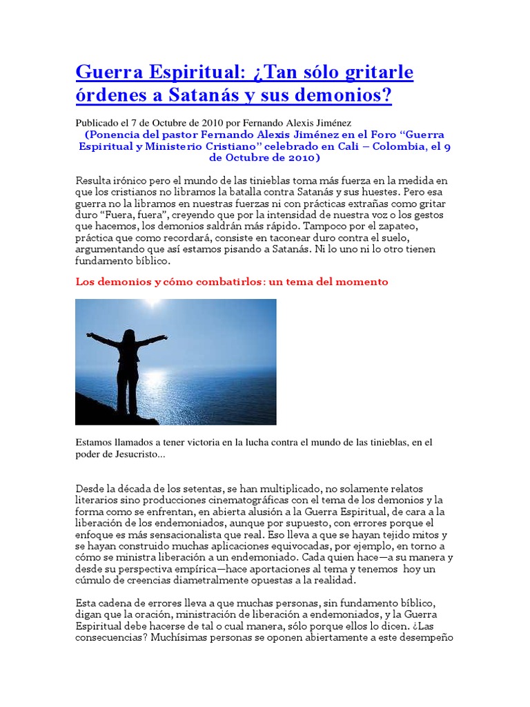 Guerra Espiritual y Demonios hoy | PDF | Posesión demoníaca | Demonios