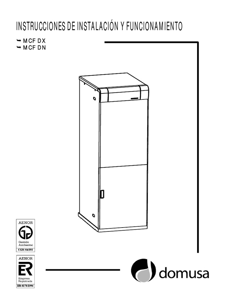 Manual Caldera Domusa MCFDXDN PDF Chimenea Caldera