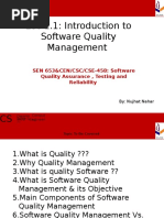 Introduction to Software Quality Management