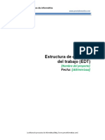 Plantilla Estructura de Desglose Del Trabajo (EDT)