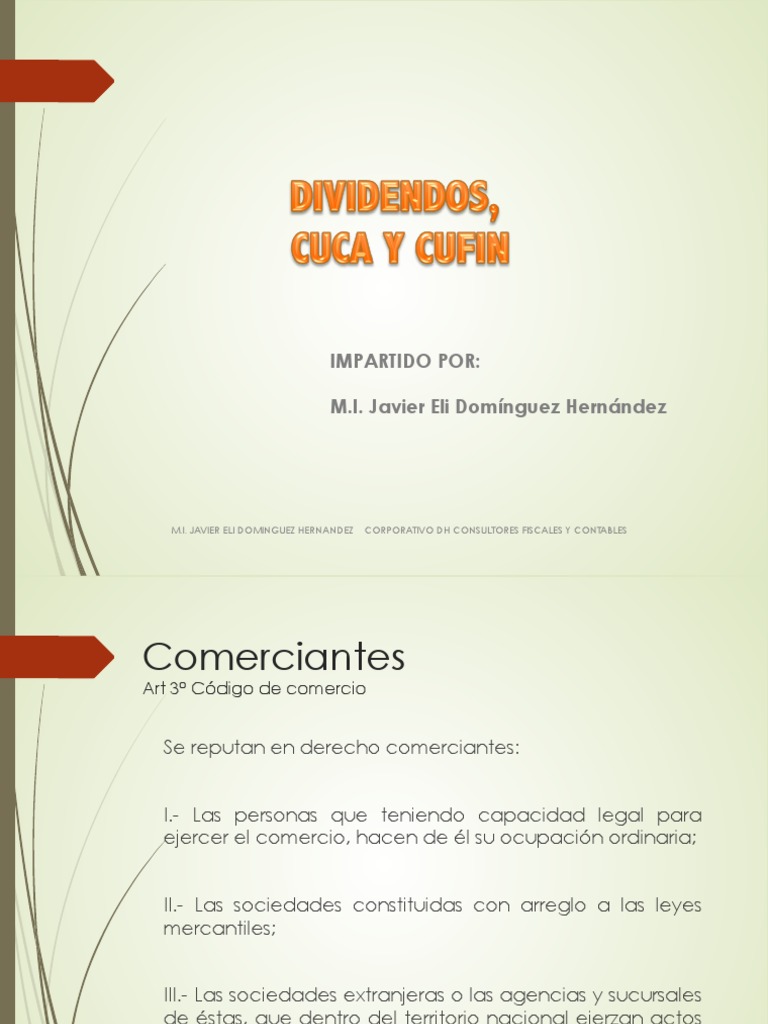 Cuca y Cufin | PDF | Impuesto sobre la renta | Dividendo