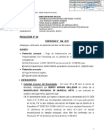 Sentencia Sobre Indemnización Civil Contractual