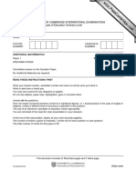 University of Cambridge International Examinations General Certificate of Education Ordinary Level