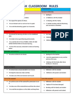 English Classroom Rules: Rules Consequences Personal Relationship Personal Relationship