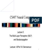 CS407 Neural Computation: The Multi-Layer Perceptron (MLP) and Backpropagation